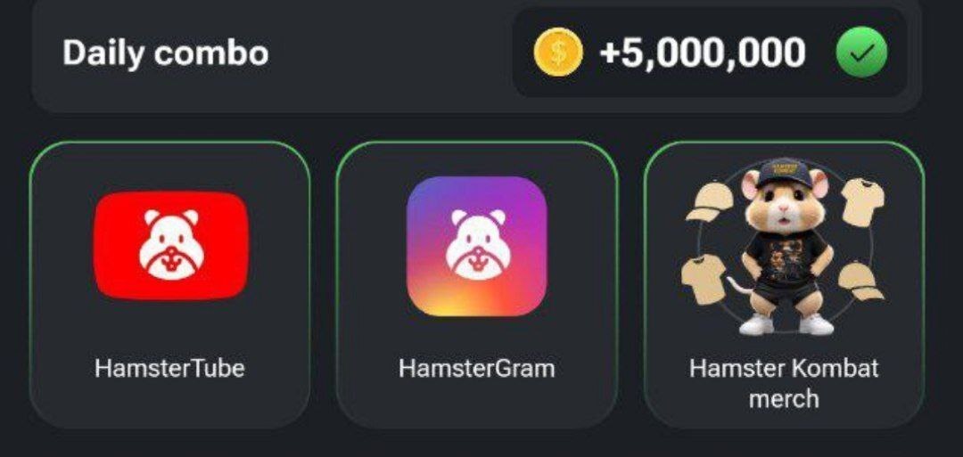 کارت امروز همستر کامبت چهارشنبه ۲۳ خرداد ۱۴۰۳ + 5 میلیون سکه به دست بیاورید! کارت امروز همستر کامبت چهارشنبه ۲۳ خرداد ۱۴۰۳ + 5 میلیون سکه به دست بیاورید!