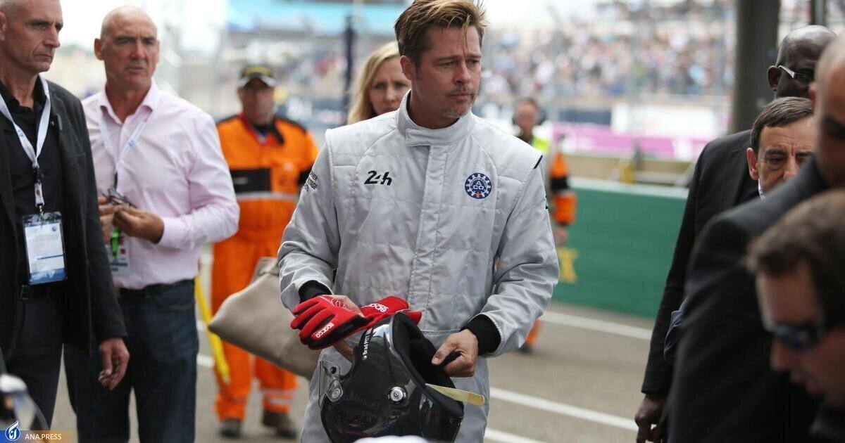 عکس | حضور برد پیت در مسابقات فرمول یک اتومبیل‌رانی