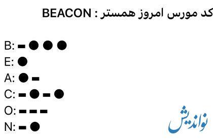 کد مورس همستر کامبت ۳۰ تیر ۱۴۰۳ | یک میلیون سکه با این کد مورس! کد مورس همستر کامبت ۳۰ تیر ۱۴۰۳ | یک میلیون سکه با این کد مورس!