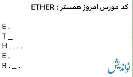 کد مورس همستر کامبت ۹ تیر ۱۴۰۳ | دریافت یک میلیون سکه کد مورس همستر کامبت ۹ تیر ۱۴۰۳ | دریافت یک میلیون سکه