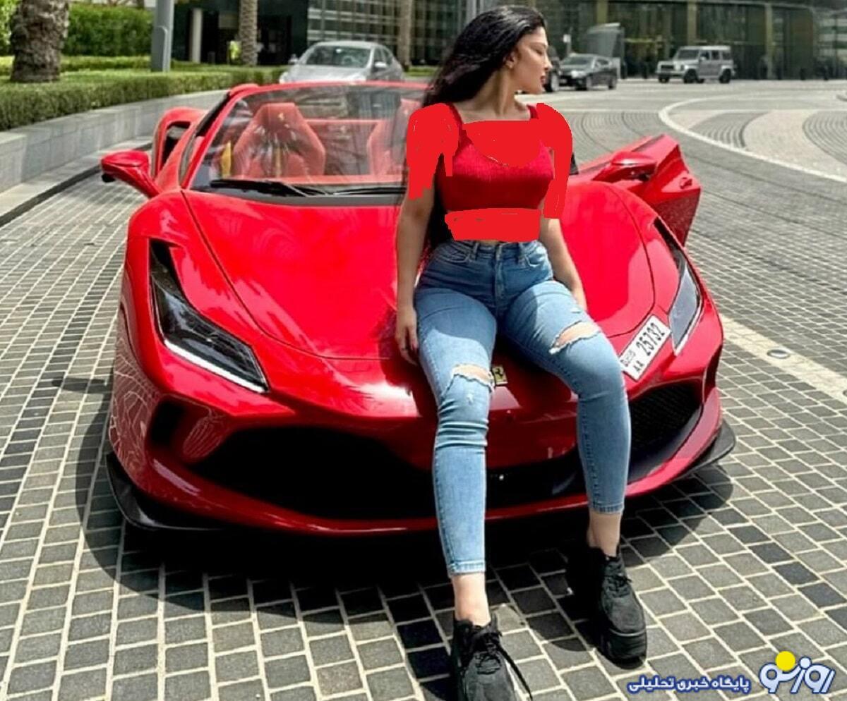 عکس | همسر سپهر حیدری از ماشین جدیدش در دبی رونمایی کرد!