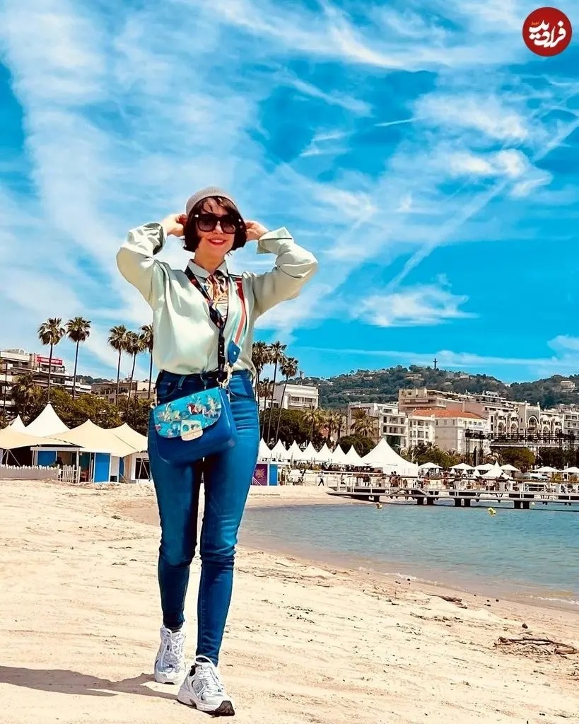 عکس | الناز حبیبی با استایل خاص و قابل توجه در ساحل یک کشور خارجی!
