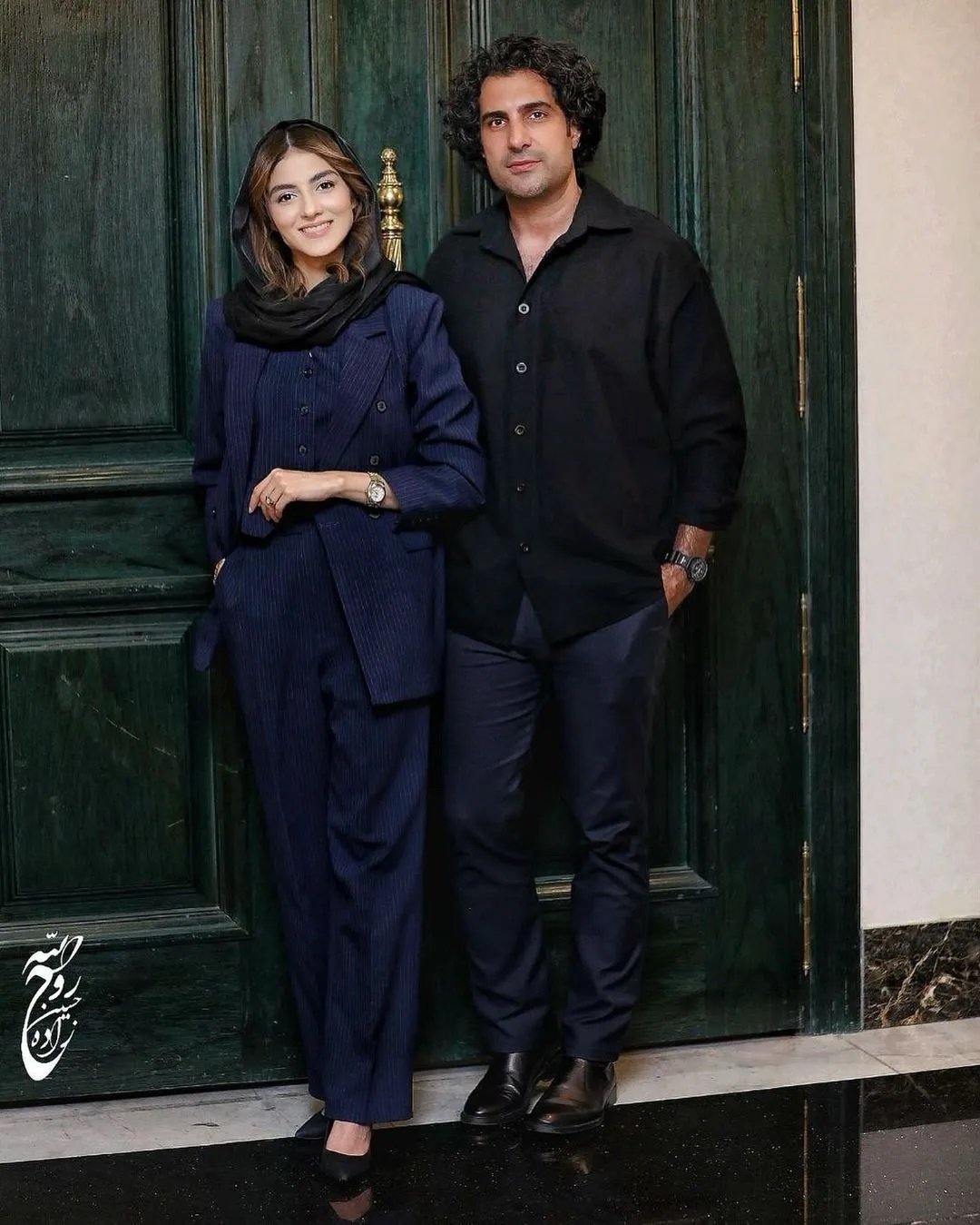 عکس | استایل جذاب و دیدنی پردیس پورعابدینی و همسرش در اکران خصوصی فیلمش!