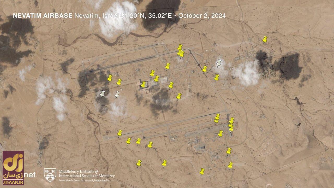 عکس | اعلام دقیق تعداد موشکهای ایرانی که به پایگاه نواتیم اسرائیل برخورد کردند! عکس | اعلام دقیق تعداد موشکهای ایرانی که به پایگاه نواتیم اسرائیل برخورد کردند!
