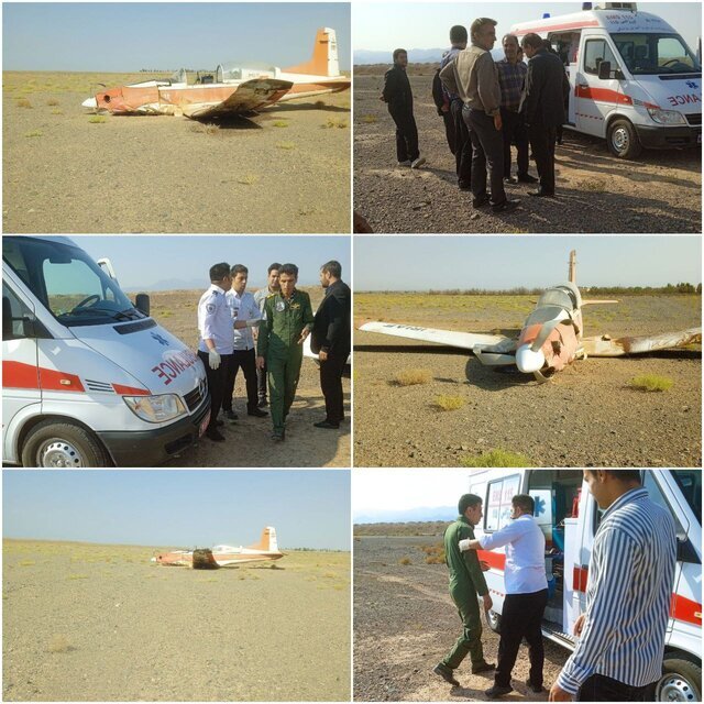 عکس | یک هواپیمای آموزشی در اصفهان سقوط کرد + جزئیات