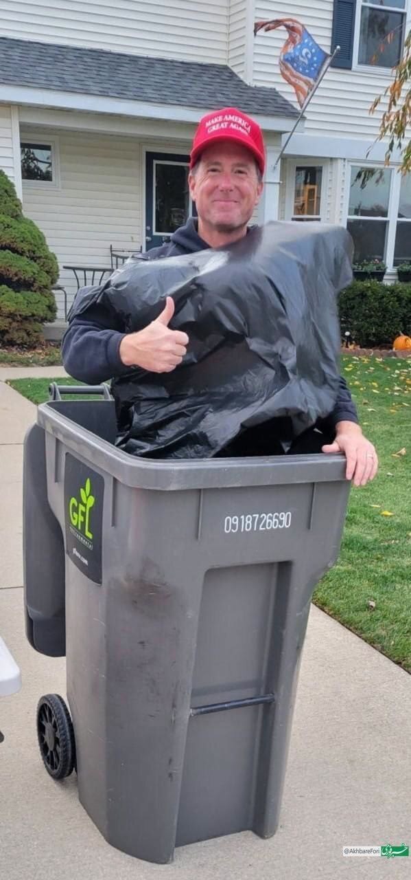 کار عجیب طرفداران ترامپ! | زباله پوشیدند!