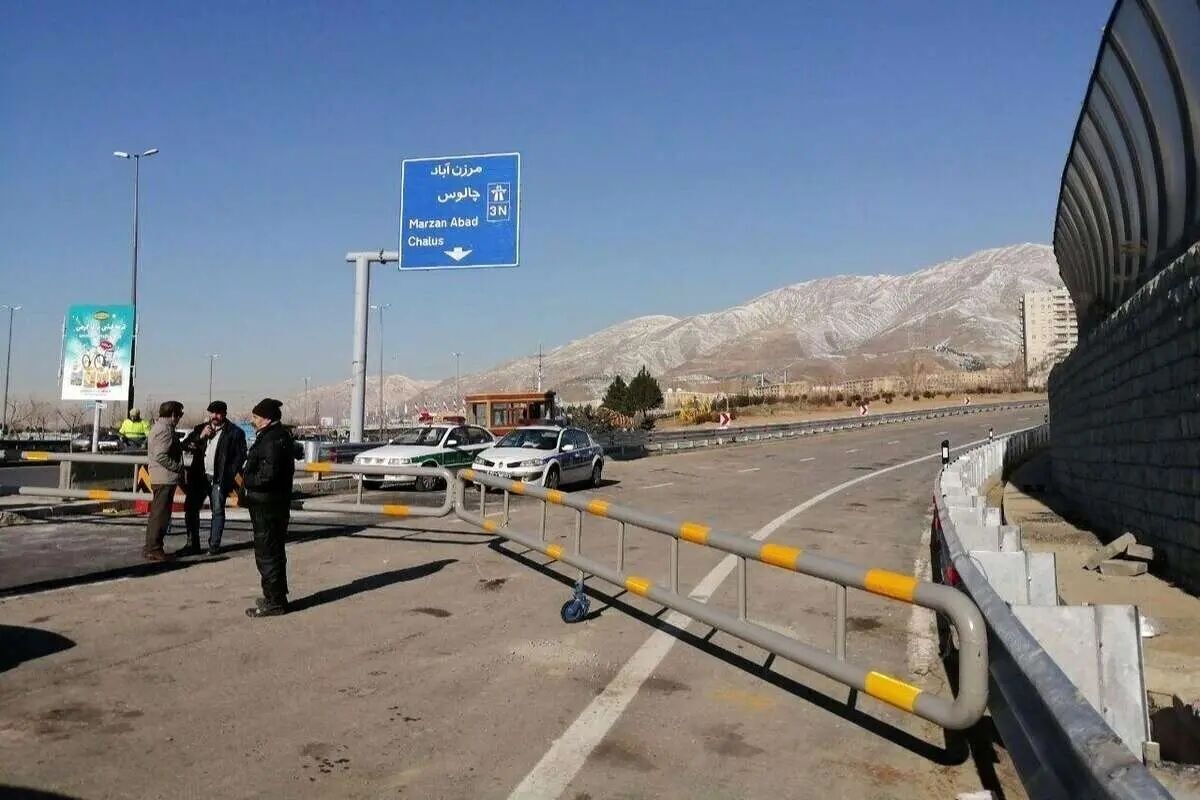 جاده چالوس به صورت دوطرفه از ساعت ۱۶ امروز بازگشایی می‌شود