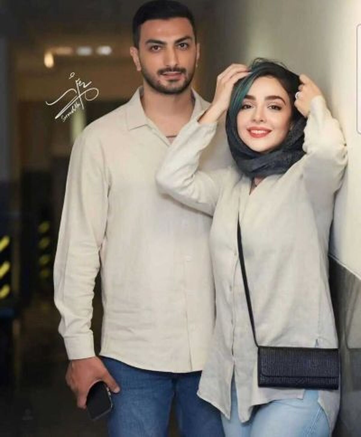 عکس | قاب عاشقانه المیرا دهقانی و همسرش در کنار سفره هفت سین