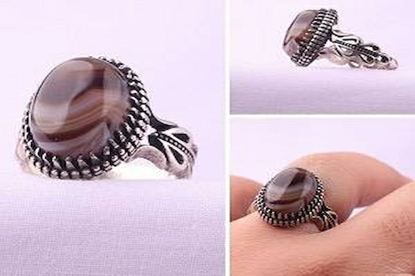 خرید انگشتر طلا با سنگ عقیق خرید انگشتر طلا با سنگ عقیق