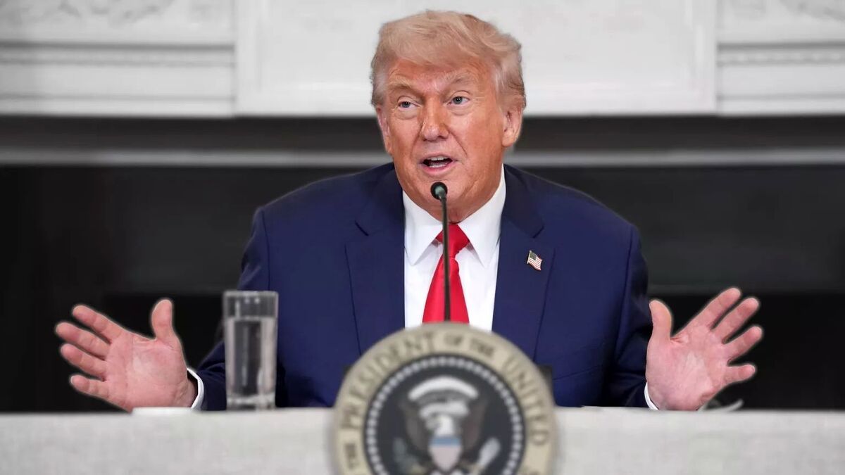 هو شدن دونالد ترامپ در ورزشگاه آمریکا + ویدیو