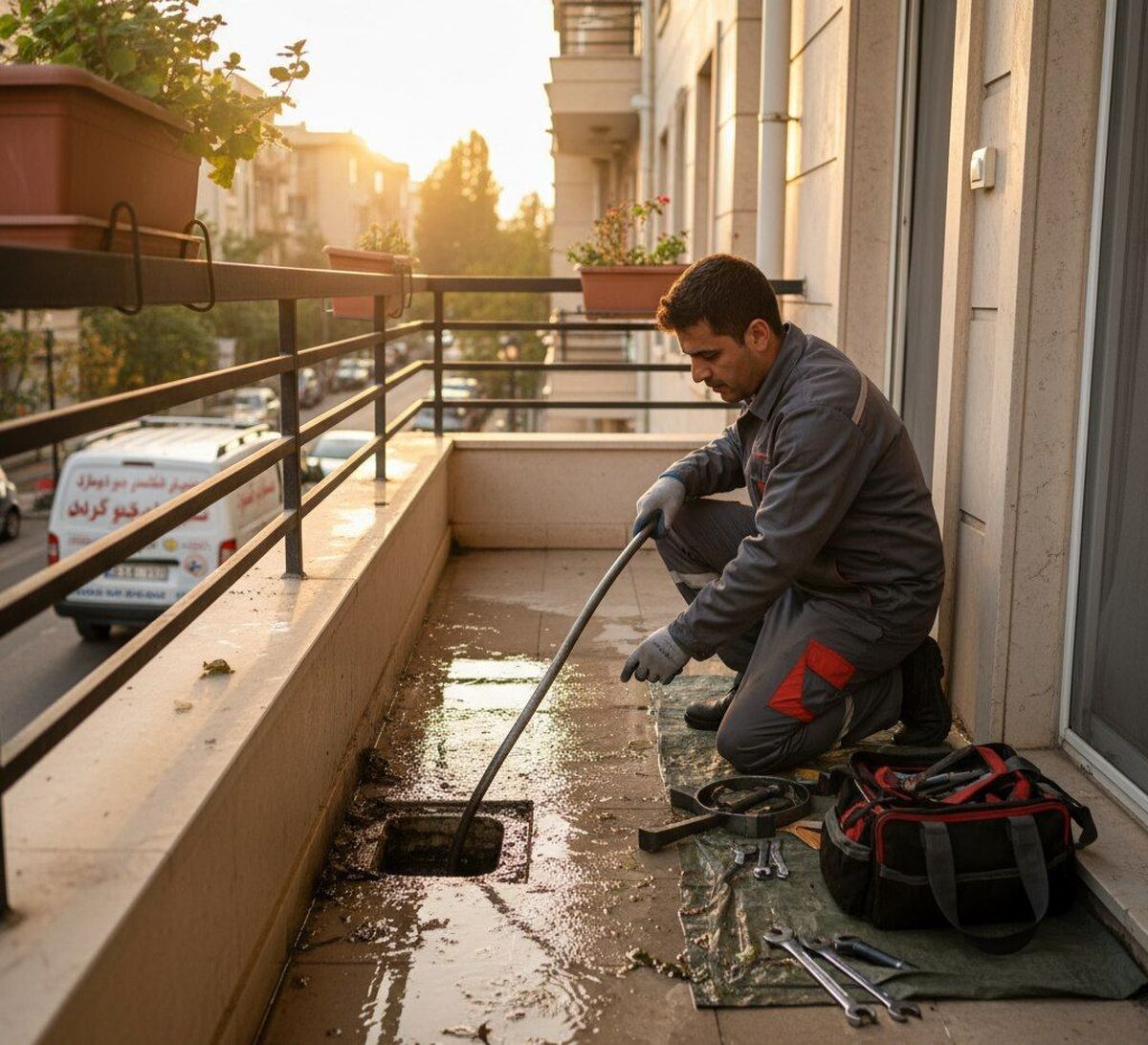گرفتگی لوله فاضلاب ساختمان‌ در زمستان