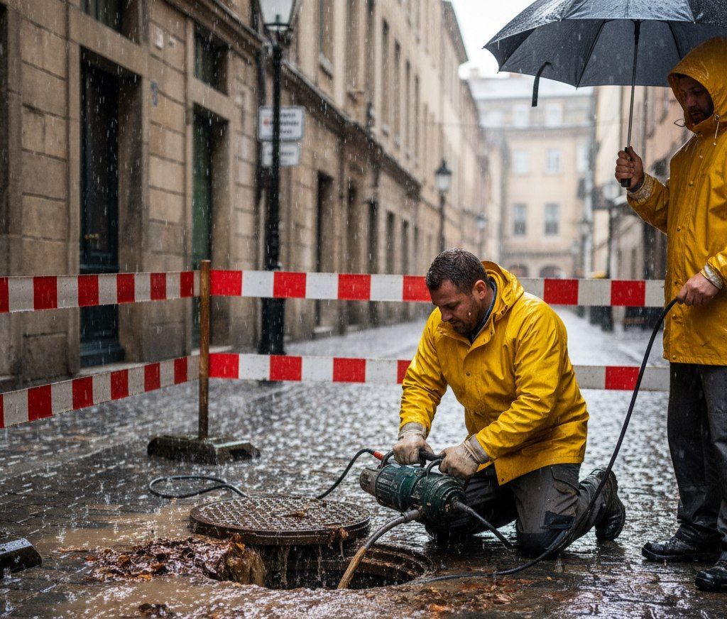 گرفتگی لوله فاضلاب ساختمان‌ در زمستان